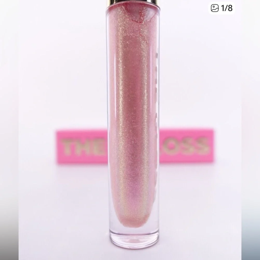 Jeffree Star Crystal Kiss lip gloss new in box pink with sparkly micro pearls